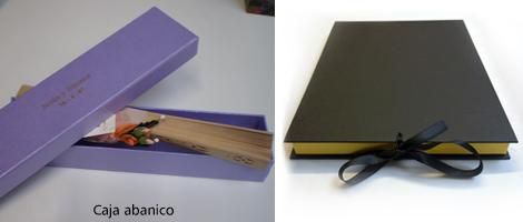 Cartonajes Sánchez caja lila y caja tipo folder